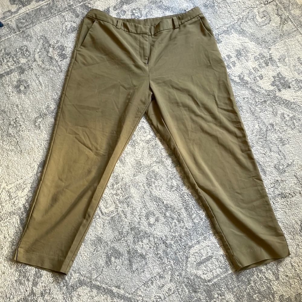 Prologue Khaki Green Ankle-Length Pants
